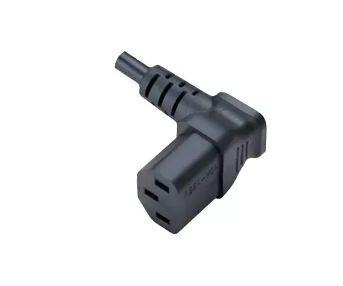 Power Cord CEE 7/7 90° to C13 90°, 1mm², VDE, black, length 5,00m